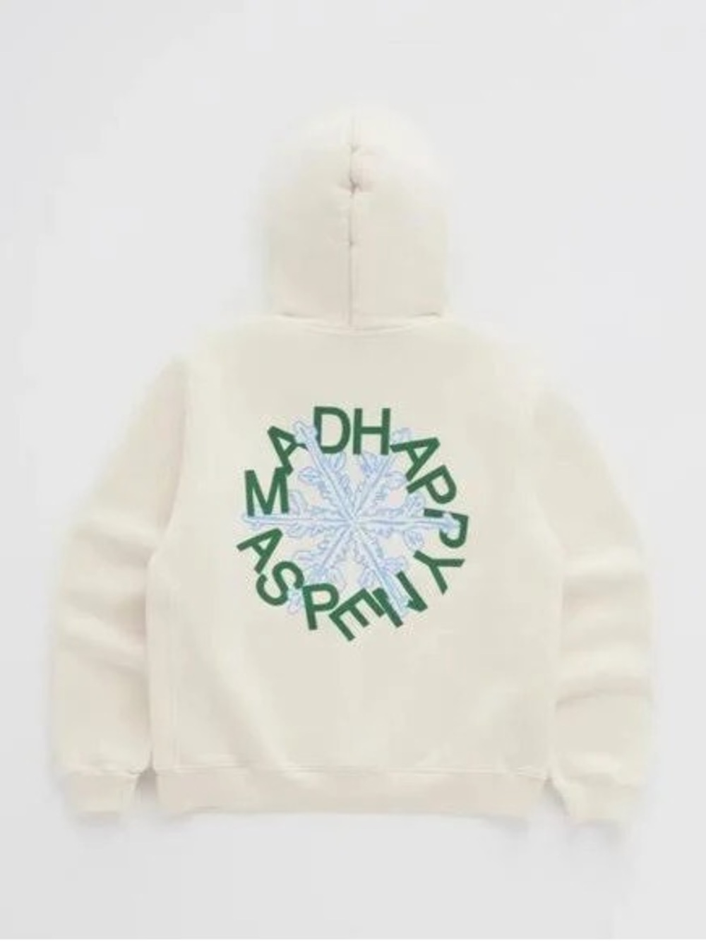Madhappy Cream Aspen Exclusive Hoodie with Blue Snowflake